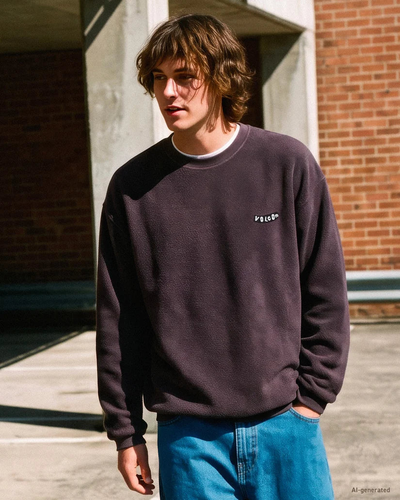 Volcom Too Kool Sweatshirt Raisin