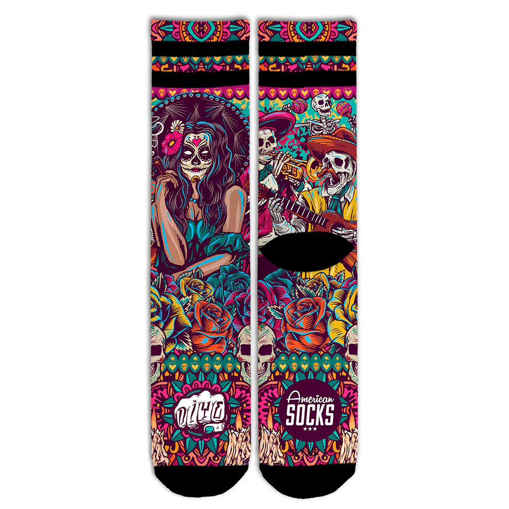 American Socks Día de los muertos - Mid High