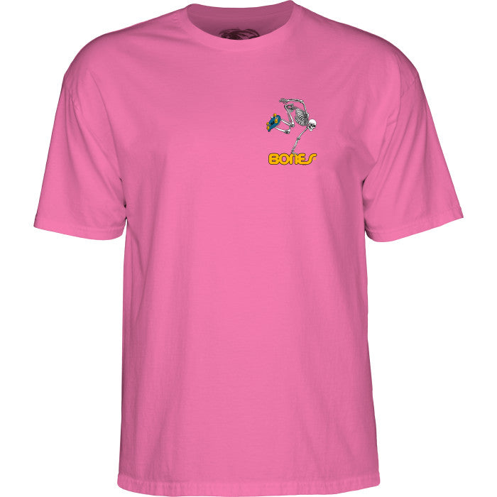 Powell Peralta Skateboard Skeleton T-Shirt Azalea Pink