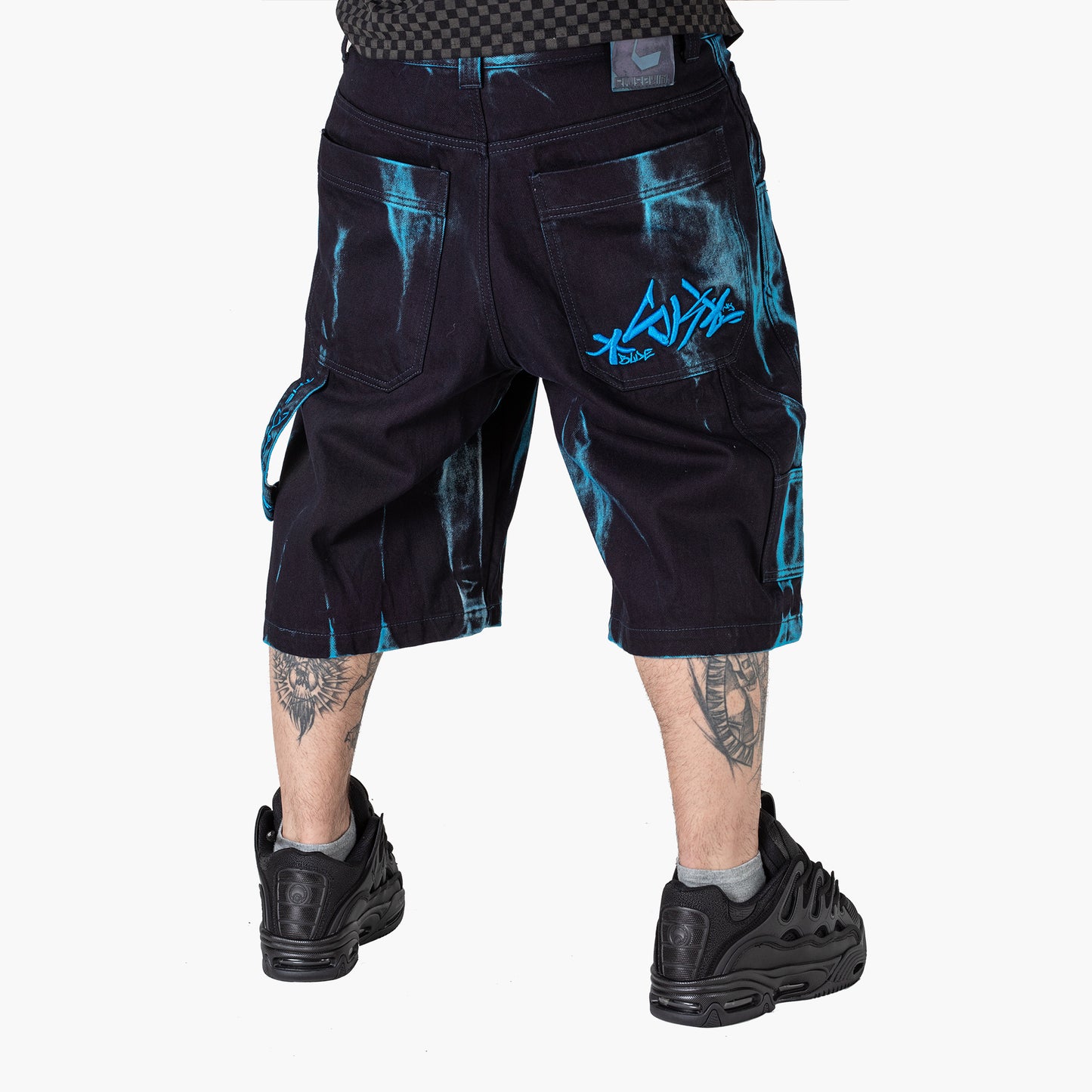 Blueskin Shorts Jeans Black Fluo Blue