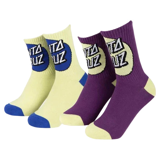 Santa Cruz Youth Oversize Other Dot Socks 2 Pack