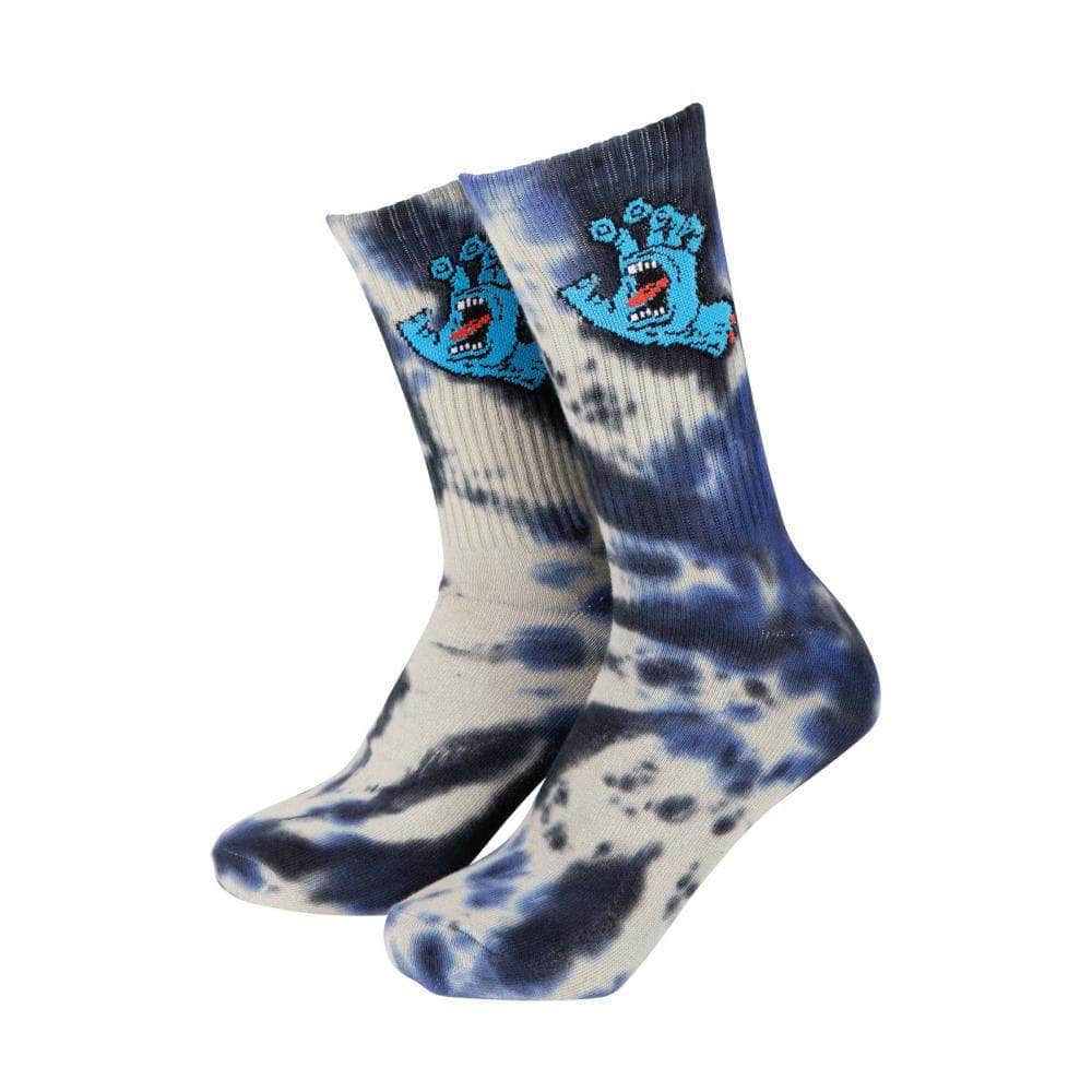 Santa Cruz Screaming Hand Tie Dye Socks Black