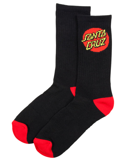 Santa Cruz Classic Dot Black/White Socks (2 Pack), calzini – foto 2 di 3