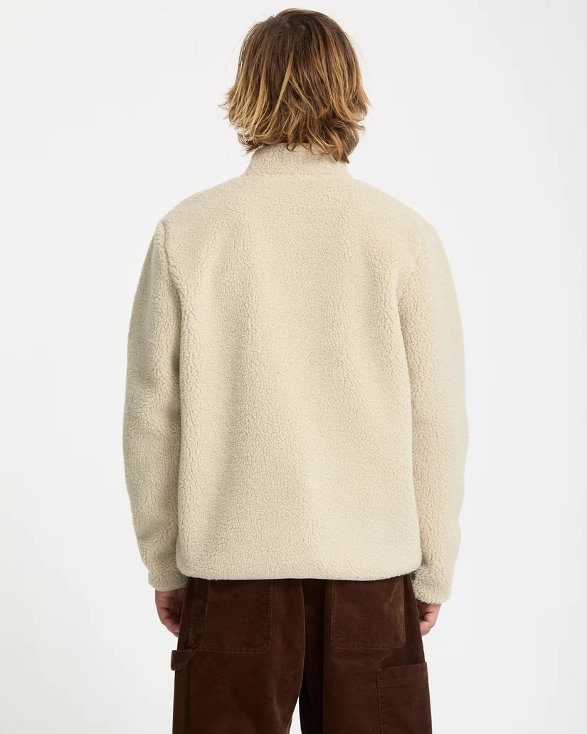 Volcom Muzzer Fuzzar Zip Sherpa Stone