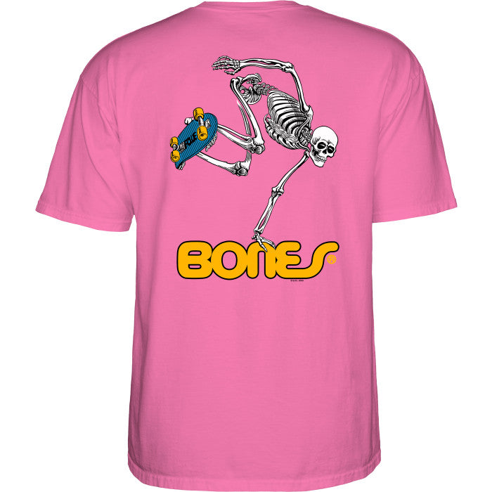 Powell Peralta Skateboard Skeleton T-Shirt Azalea Pink