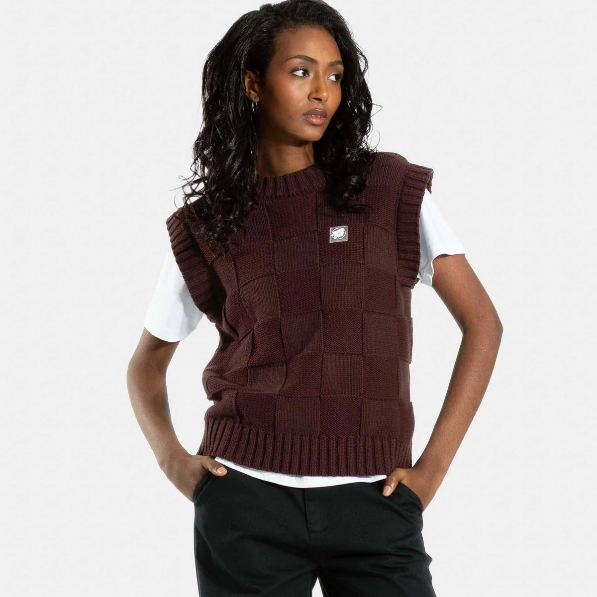 Santa Cruz Check 2-in-1 Knit Crew