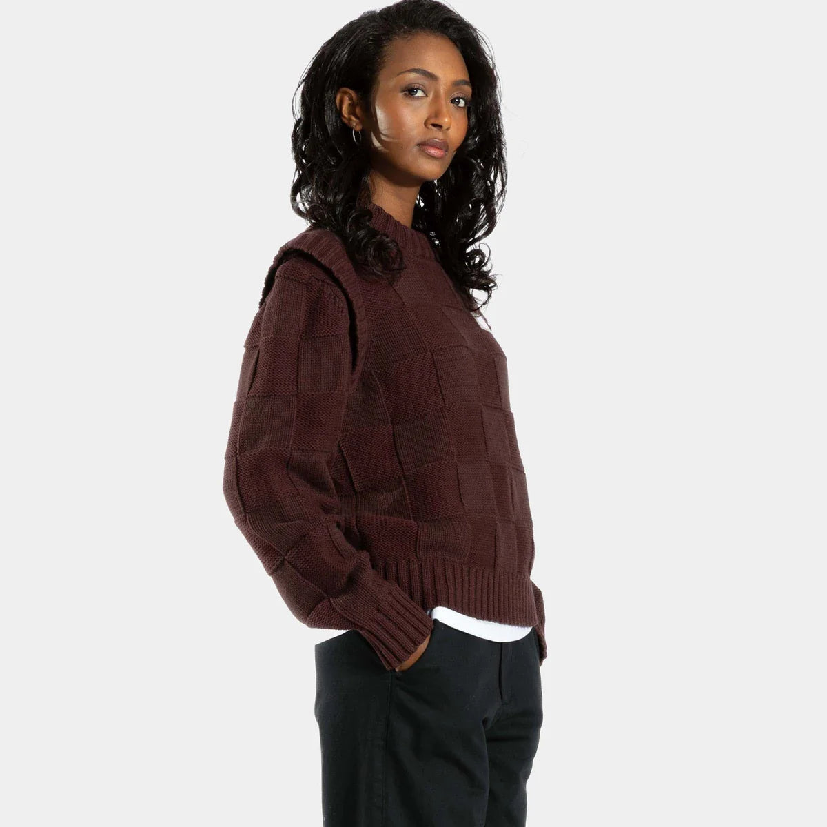 Santa Cruz Check 2-in-1 Knit Crew
