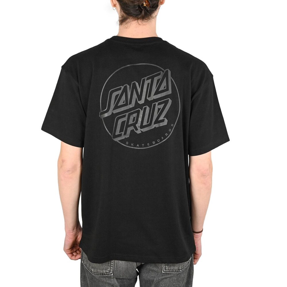 Santa Cruz  Tonal Opus Dot Stripe T-Shirt Black