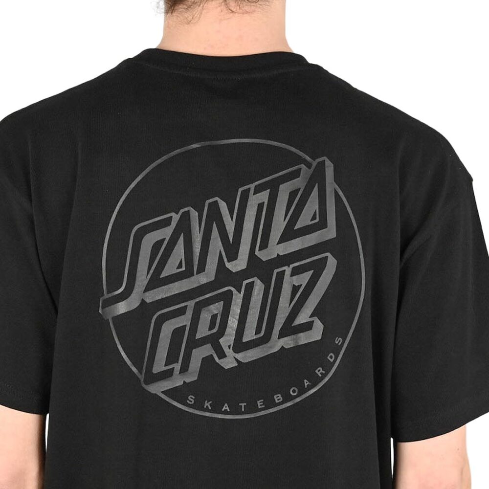 Santa Cruz  Tonal Opus Dot Stripe T-Shirt Black
