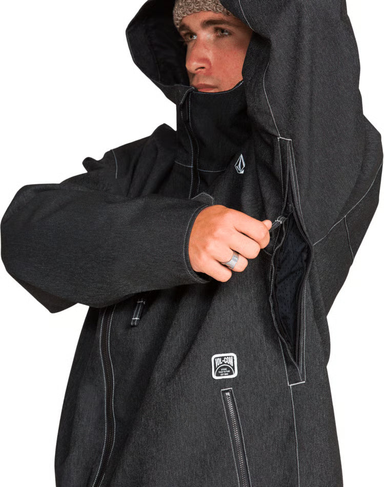 Volcom Top Stitch Jacket Black Denim