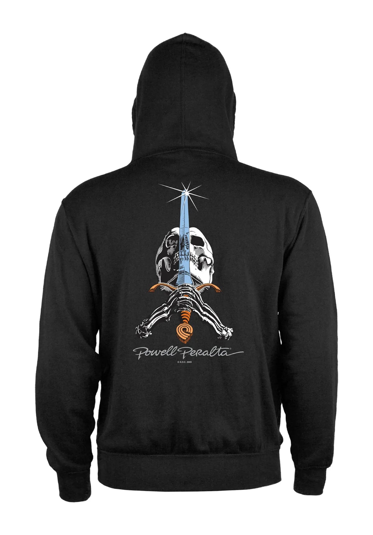 Powell Peralta Skull & Sword Hooded Sweatshirt Black