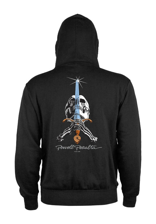 Powell Peralta Skull & Sword Hooded Sweatshirt Black