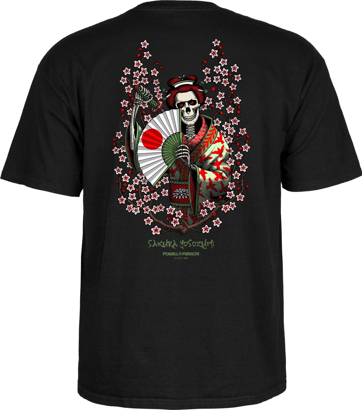 Powell Peralta Sakura Yosozumi  T-Shirt Black