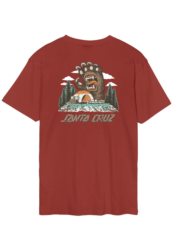 Santa Cruz  Screaming Grizzly T-Shirt Dark Rust